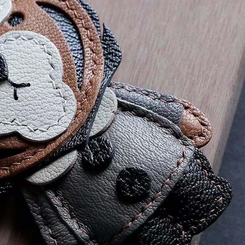 Designer Zodiac Tiger Leather Bag Charm – Handmade Animal Keychain Pendant | Premium Leather Craft Accessory | Unique Year of the Tiger Gift