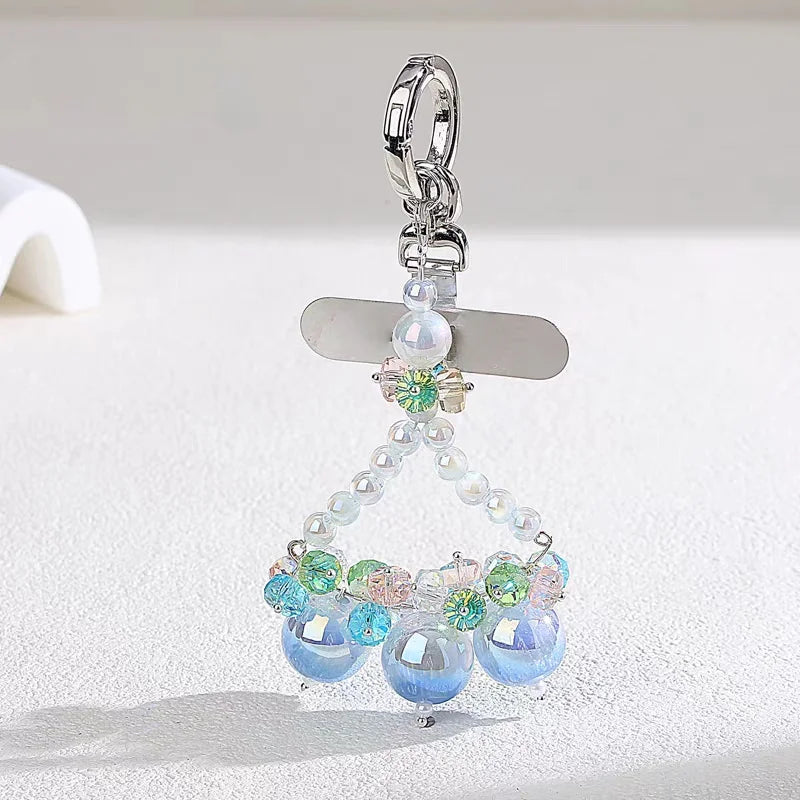 Crystal Grape Charm Series – Handmade Beaded Phone & Bag Accessories | Fruity Elegance Collection