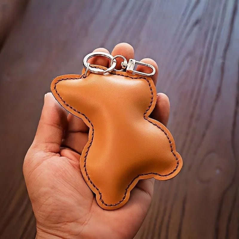 Corgi Pet Leather Bag Charm Hand - Stitched Leather Accessory Creative Keychain Pendant Cute Gift for Women - shewearing