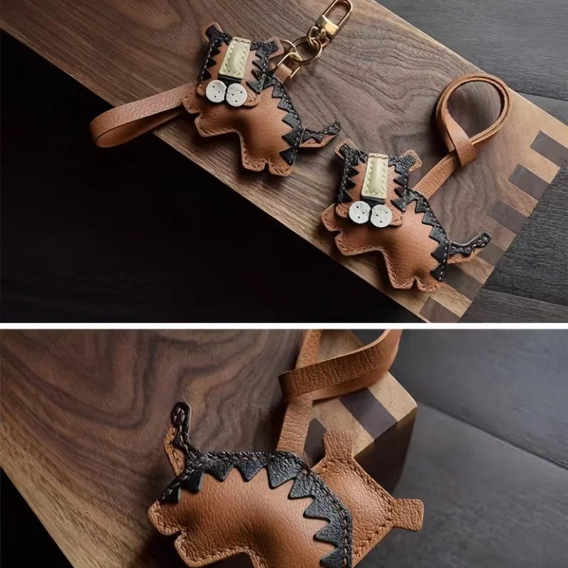 Handcrafted Leather Tiger Bag Charm – Unique Designer Keychain & Accessories Gift - shewearing