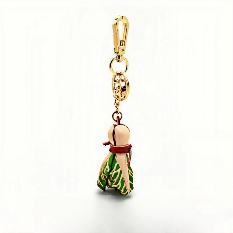 Leather Cabbage Charm – Fun Vegetable Bag Accessory, Full - Grain Cowhide, Keychain and Bookmark, Creative Design for Everyday Use - shewearing