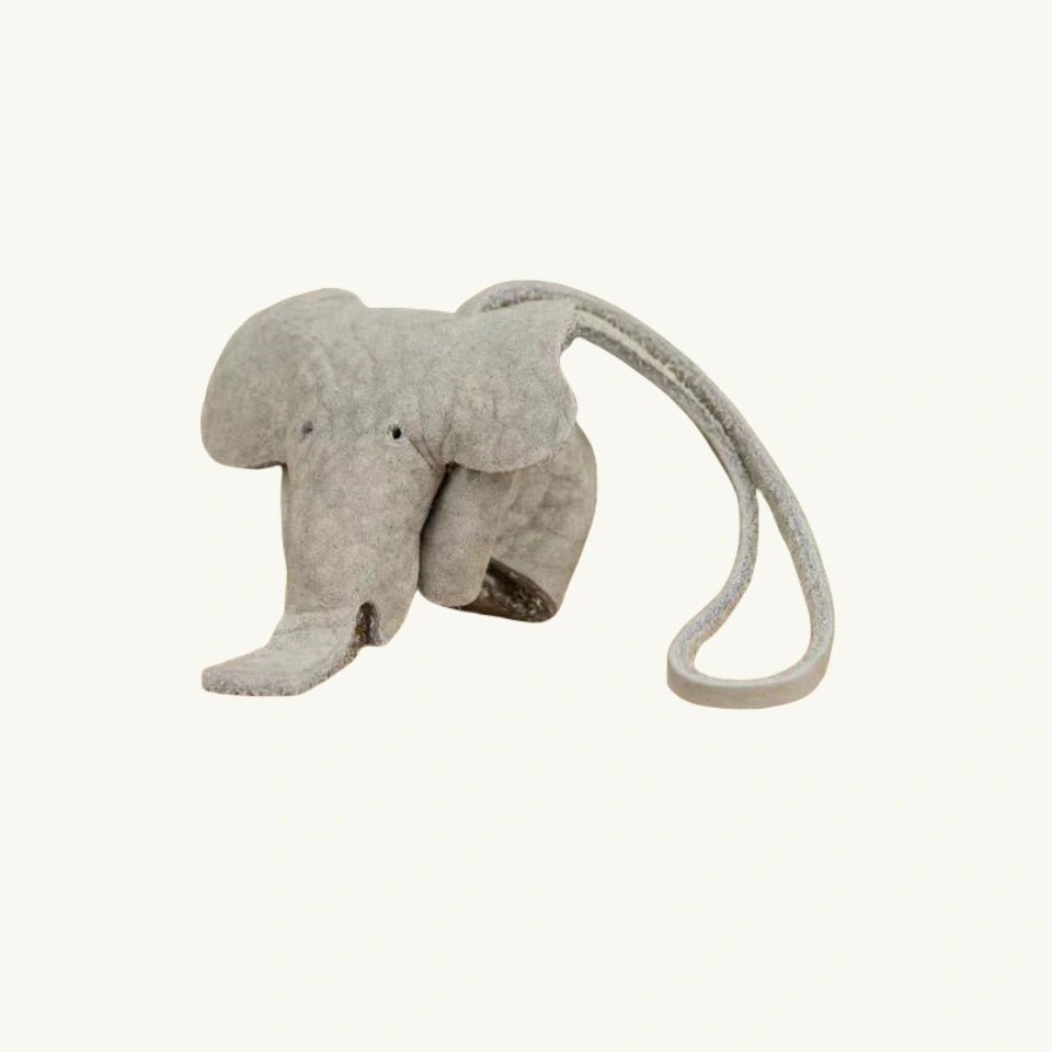 Leather Elephant Charm – Handcrafted Full - Grain Cowhide Accessory for Bags & Keys, Minimalist & Sophisticated Gift - shewearing