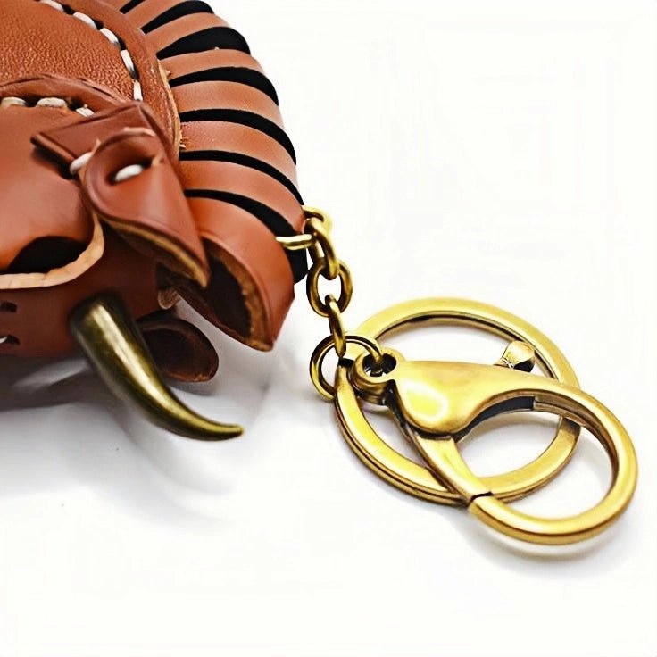 Nordic Unicorn Bag Charm – Genuine Leather Keychain Accessory, Handcrafted Cowhide, Unique Bookmark Design, Creative Gift for Her - shewearing