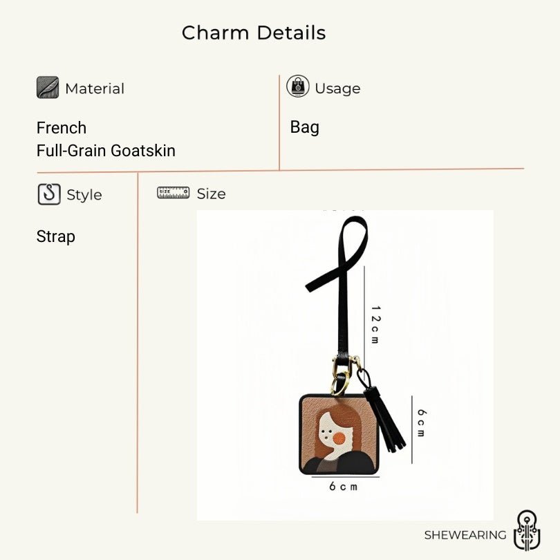 World famous paintings Artistic Charm Luxurious Leather Bag Accessory Handmade Full - Grain French Goatskin - shewearing