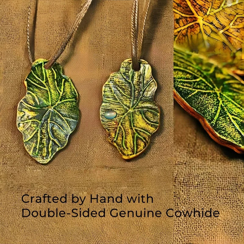 Monet-Inspired Lotus Leather Bag Charm – Handmade Full-Grain Cowhide Pendant | Adjustable Artistic Accessory | Tranquil Vintage Gift for Her