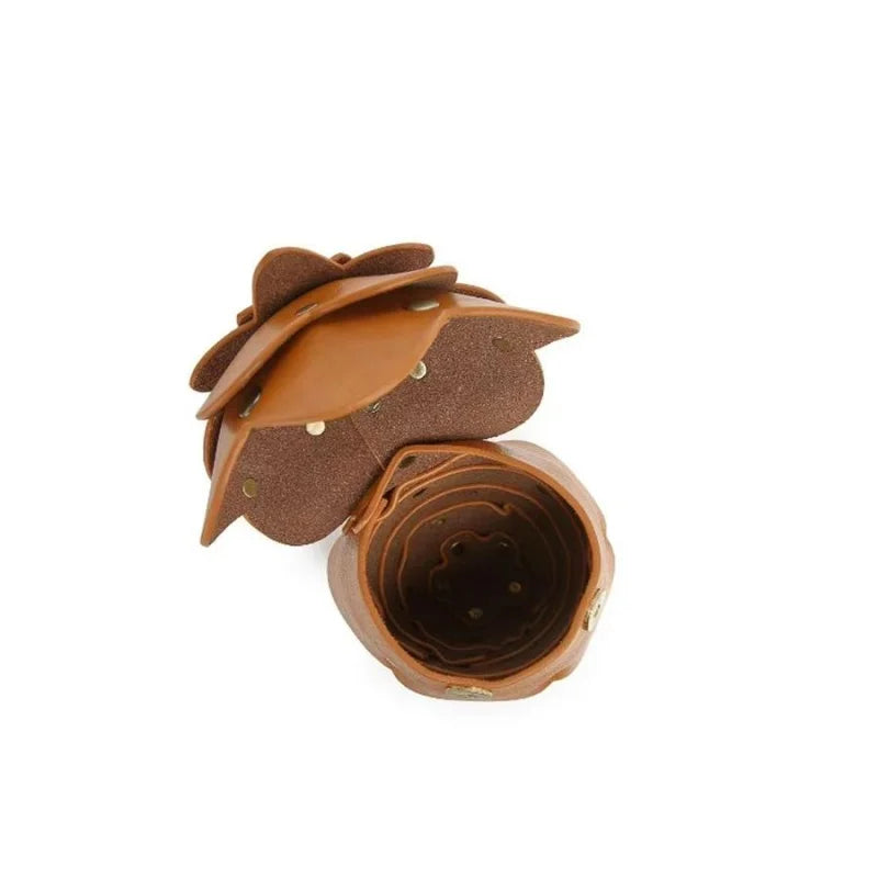 Pinecone Leather Lipstick Bag Charm – Handmade Acorn-Inspired Pendant | Creative Organizer for Lipstick, Coins & Accessories | Unique Forest-Inspired Gift