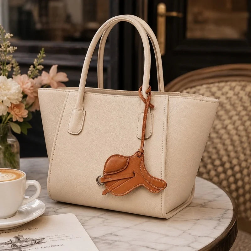 Equestrian-Inspired Saddle Bag Charm – Handcrafted French Goatskin Pendant | Unique Keychain Accent | Timeless Equestrian Style