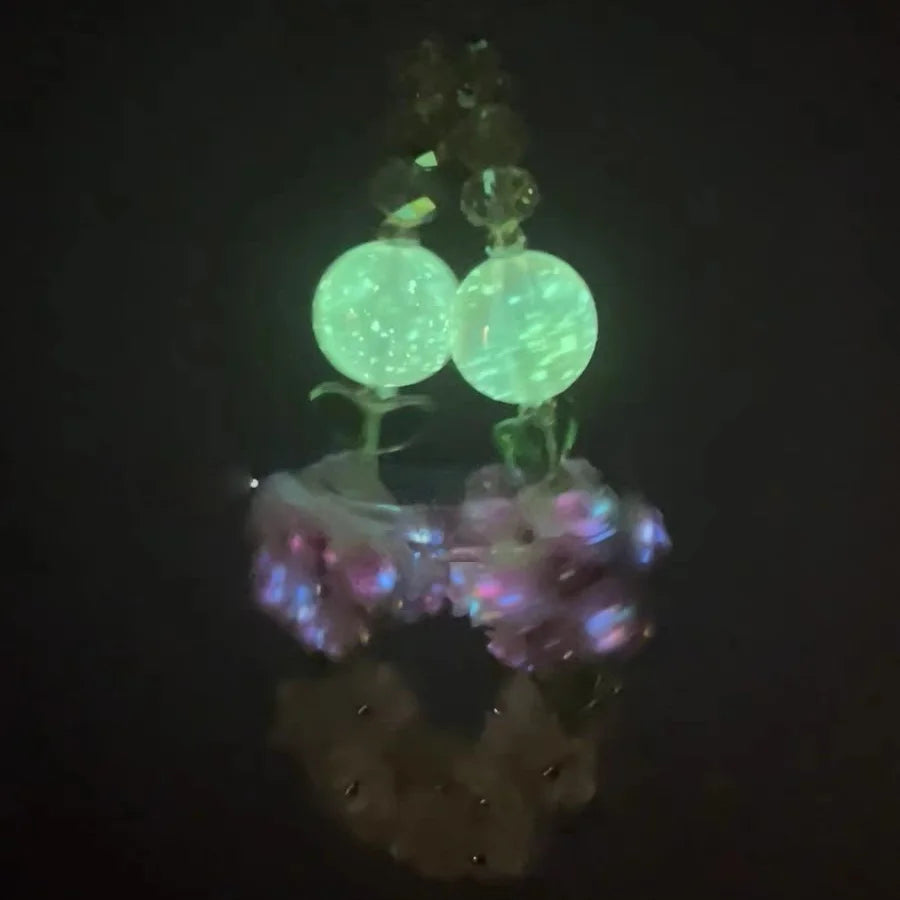 Blooming Rose & Crystal Flower Phone Charm – Convertible Bag Pendant | Handmade Luminous Beaded Accessory | Romantic Light-Up Charm in Yellow & Pink