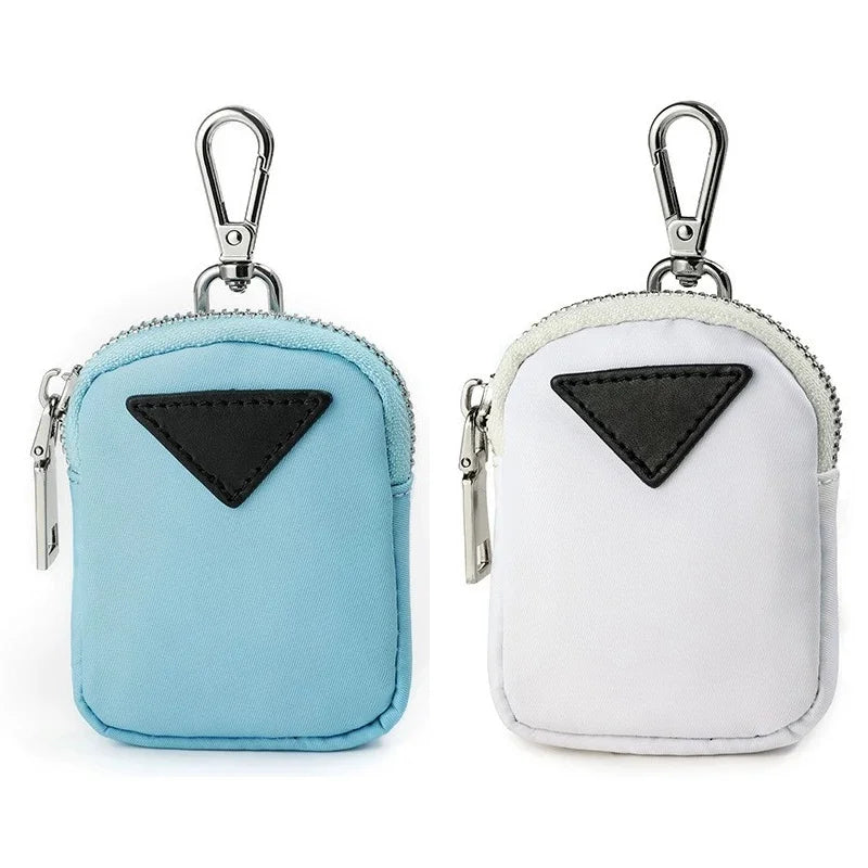 Genuine Leather Round Mini Bag Charm – Luxury Circle Coin Purse & Lipstick Holder | Elegant Accessory for Handbags & Crossbody Straps