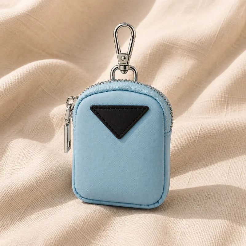 Mini bolso redondo de piel auténtica – Monedero circular de lujo y porta pintalabios | Accesorio elegante para bolsos y bandoleras
