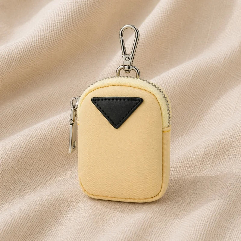 Mini bolso redondo de piel auténtica – Monedero circular de lujo y porta pintalabios | Accesorio elegante para bolsos y bandoleras