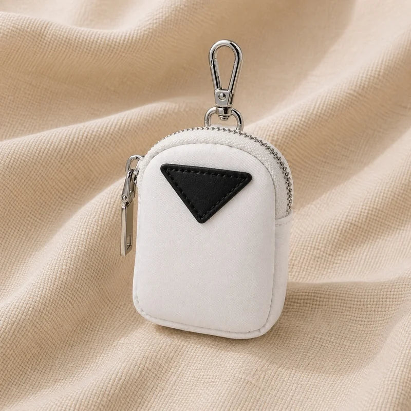 Mini bolso redondo de piel auténtica – Monedero circular de lujo y porta pintalabios | Accesorio elegante para bolsos y bandoleras