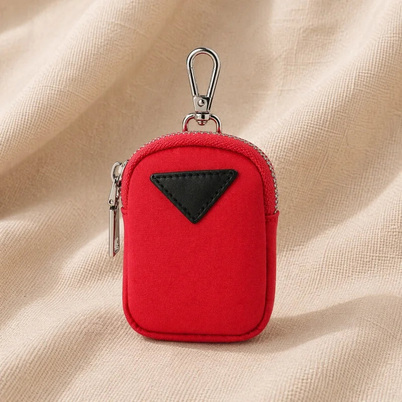 Mini bolso redondo de piel auténtica – Monedero circular de lujo y porta pintalabios | Accesorio elegante para bolsos y bandoleras