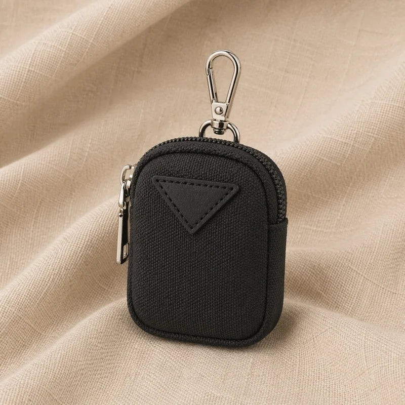 Mini bolso redondo de piel auténtica – Monedero circular de lujo y porta pintalabios | Accesorio elegante para bolsos y bandoleras