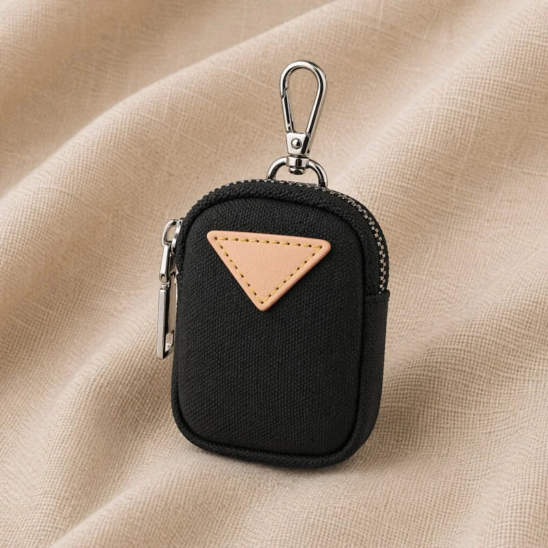 Mini bolso redondo de piel auténtica – Monedero circular de lujo y porta pintalabios | Accesorio elegante para bolsos y bandoleras