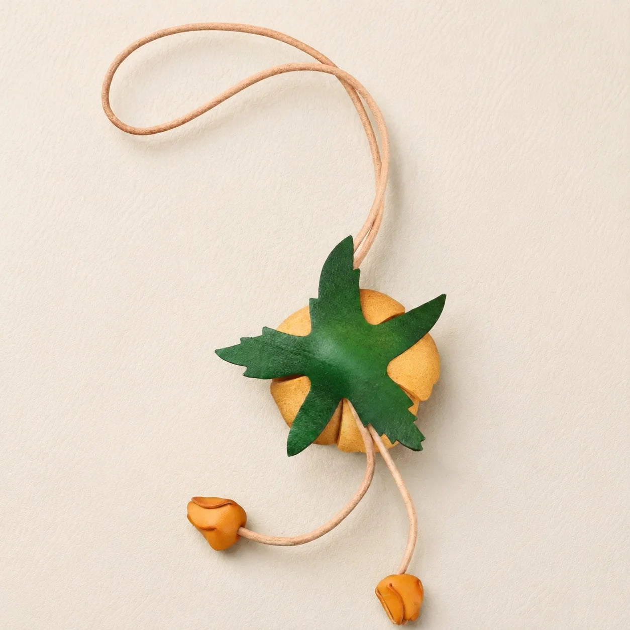 Handcrafted Vegetable-Tanned Leather Peony Bag Charm with Double Buds, Sculptural Floral Handbag Accessory in Five Expressive Colors