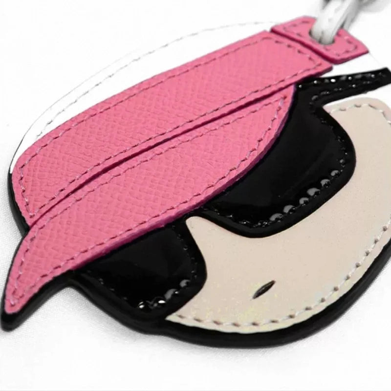 Cool Cat Leather Bag Charm – Handmade Full-Grain Leather Girl Pendant | Stylish Sunglasses Kitty Handbag Accessory Keychain | Gift for Her