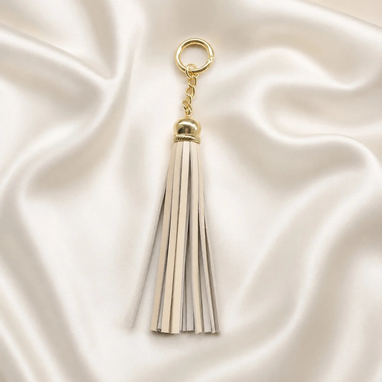 Unique Handcrafted Genuine Sheepskin Leather Double Tassel Bag Charm – Long Red Fringe Purse Accessory, Gift for Her
