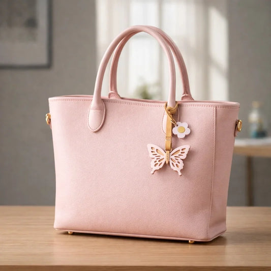 Llavero Colgante de Mariposa Hueca Grande de Cuero – Colgante Artesanal de Cuero de Grano Completo | Diseño Calado Artesanal | Regalo Elegante para Ella