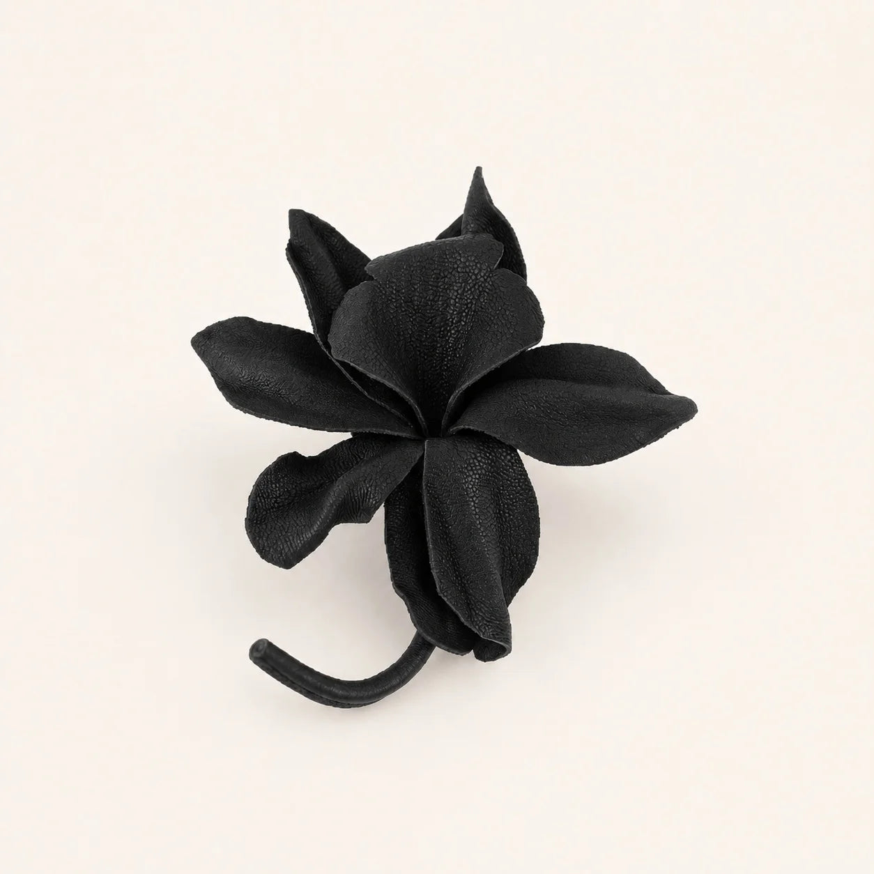 Sculptural Leather Floral Brooch, Handcrafted Statement Flower Pin for Women Gift for her