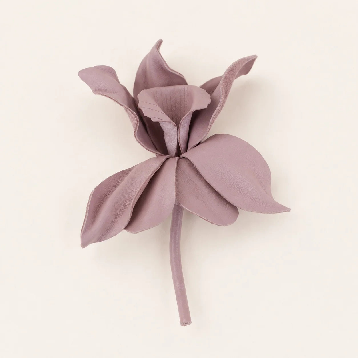 Sculptural Leather Floral Brooch, Handcrafted Statement Flower Pin for Women Gift for her