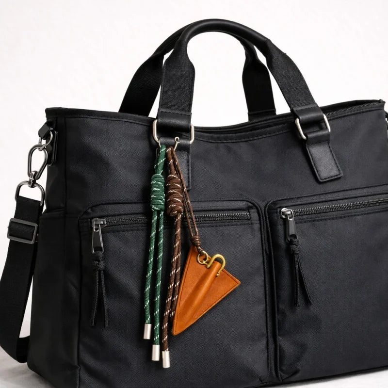 Charm de Cuero de Avión de Papiroflexia – Colgante de Viaje Hecho a Mano de Cuero de Plena Flor | Accesorio para Bolso Inspirado en Tarjeta de Embarque | Llavero Minimalista de Aventura para Regalo para Ella