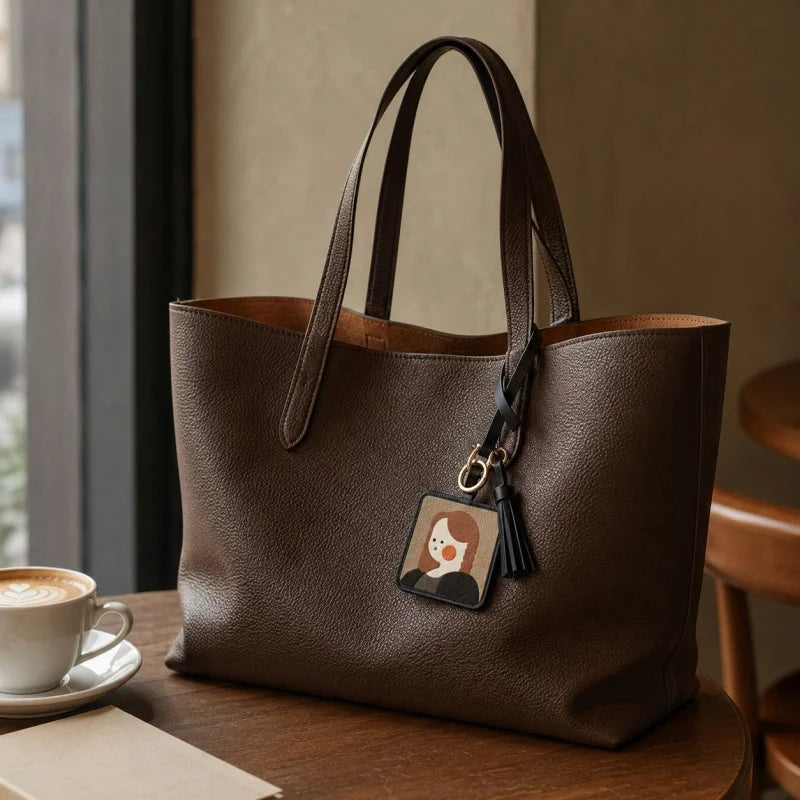 World famous paintings Artistic Charm Luxurious Leather Bag Accessory Handmade Full-Grain French Goatskin