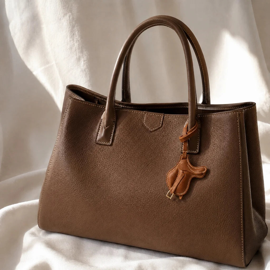 British Saddle-Inspired Leather Bag Charm – Handmade Full-Grain Leather Pendant | Elegant Equestrian Miniature | Luxury Gift for Handbag Lovers