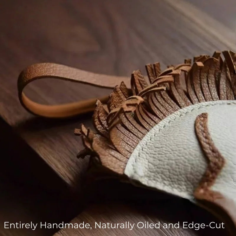Handmade Horse Leather Bag Charm – Original Design Keychain Pendant | Genuine Cowhide Saddle Style Accessory | Unique Gift for Men & Women