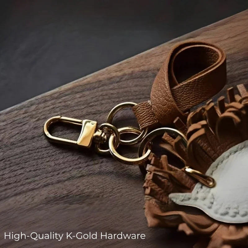 Handmade Horse Leather Bag Charm – Original Design Keychain Pendant | Genuine Cowhide Saddle Style Accessory | Unique Gift for Men & Women