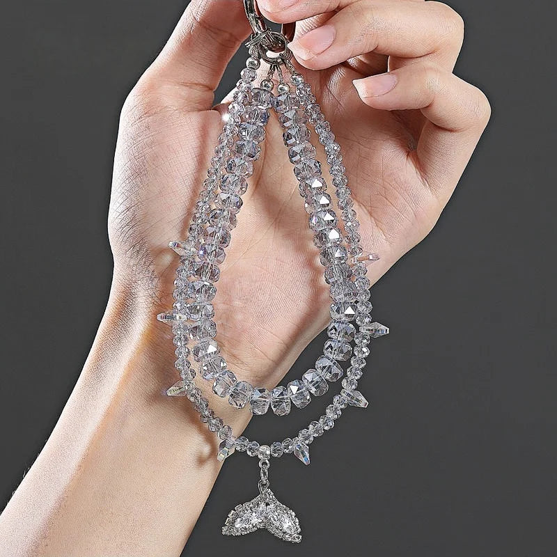 Elegant Fish Tail Knot Phone Wrist Strap – Refined Handmade Braided Charm for Phones & Bags | Chic Hand Loop Accessory for Women