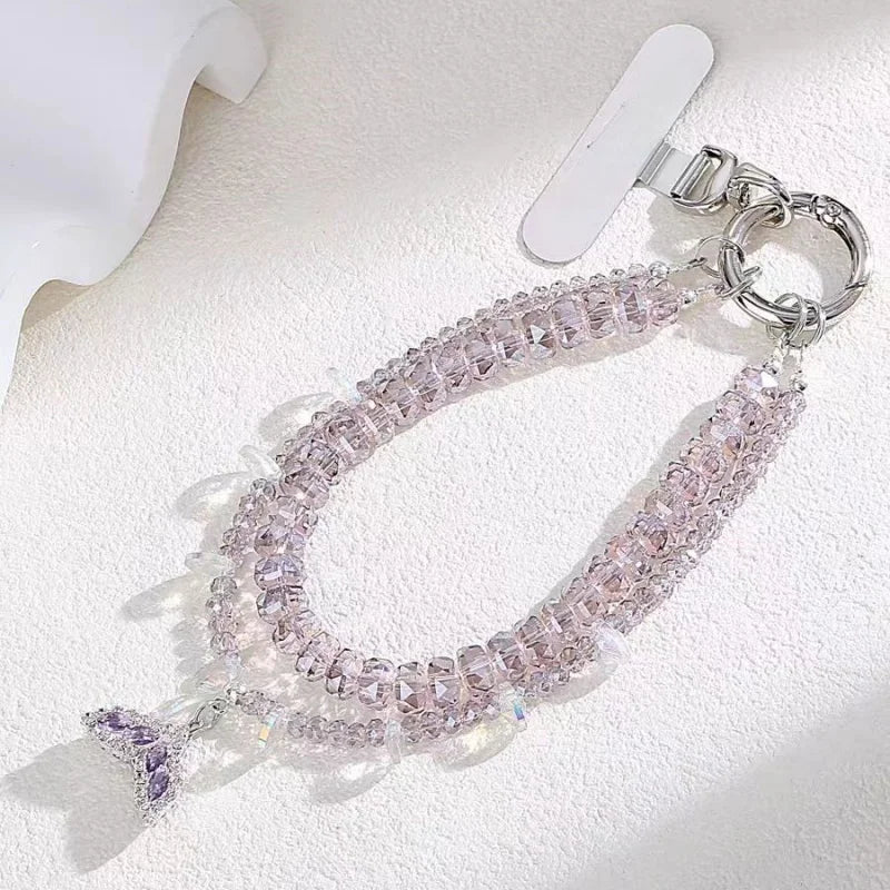 Elegant Fish Tail Knot Phone Wrist Strap – Refined Handmade Braided Charm for Phones & Bags | Chic Hand Loop Accessory for Women
