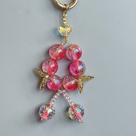 Crystal Grape Charm Series – Handmade Beaded Phone & Bag Accessories | Fruity Elegance Collection