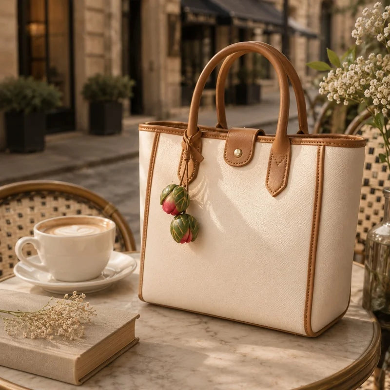 Dije para bolso de cuero Joyful Bloom: colgante de flor de cuero flor hecho a mano | Llavero de inspiración botánica | Regalo único y accesorio para bolso