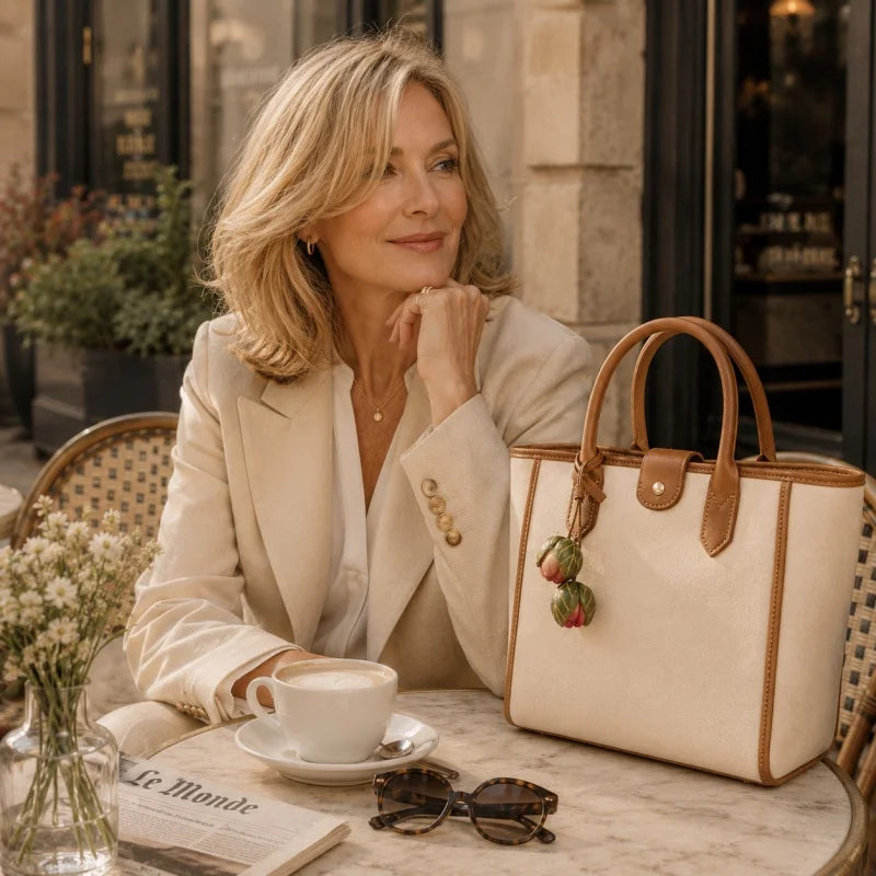 Dije para bolso de cuero Joyful Bloom: colgante de flor de cuero flor hecho a mano | Llavero de inspiración botánica | Regalo único y accesorio para bolso