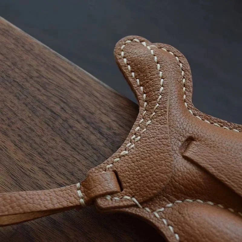 British Saddle - Inspired Leather Bag Charm – Handmade Full - Grain Leather Pendant | Elegant Equestrian Miniature | Luxury Gift for Handbag Lovers - shewearing