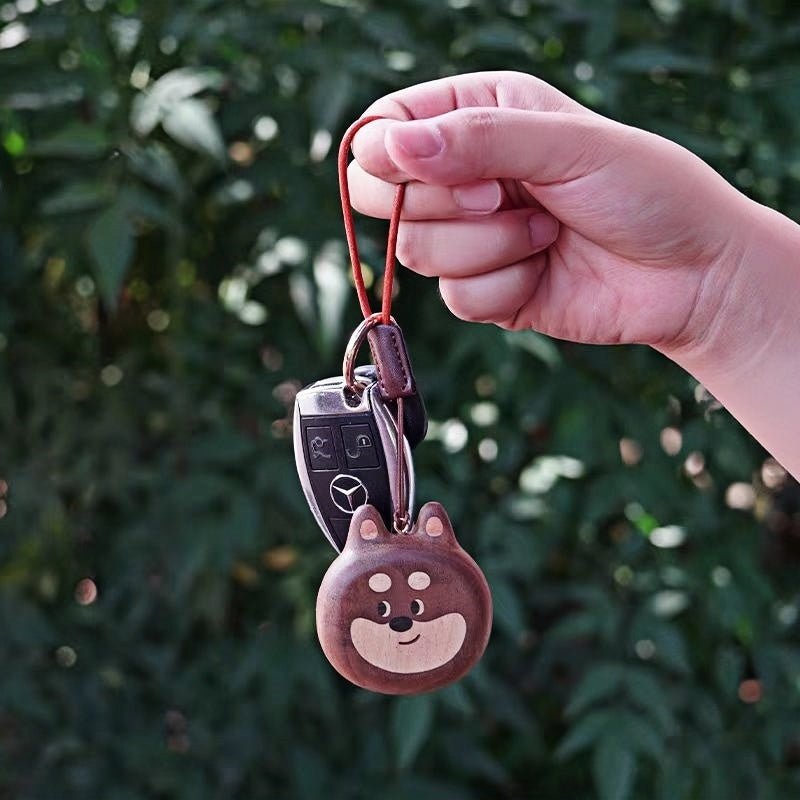 Cat and Dog Couple Charm | Handcrafted Wooden Bag Charm | Artisanal Gift for Friends and Couples | Unique Animal Design - shewearing