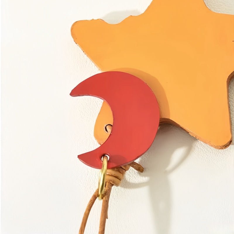 Cheese Star Leather Bag Charm - Handcrafted Vegetable - Tanned Unique Star Design, Small Niche Gift for Bags and Accessories - shewearing