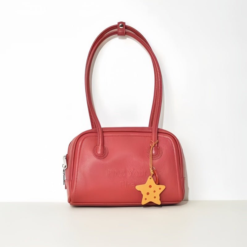 Cheese Star Leather Bag Charm - Handcrafted Vegetable - Tanned Unique Star Design, Small Niche Gift for Bags and Accessories - shewearing