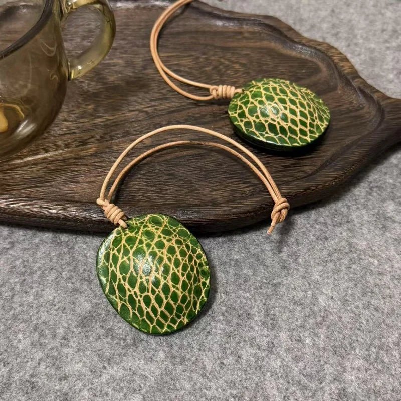 Durian - Inspired Leather Bag Charm – Handmade Full - Grain Leather Fruit Accessory | Unique Tropical Pendant for Handbags | Exotic Gift for Her - shewearing