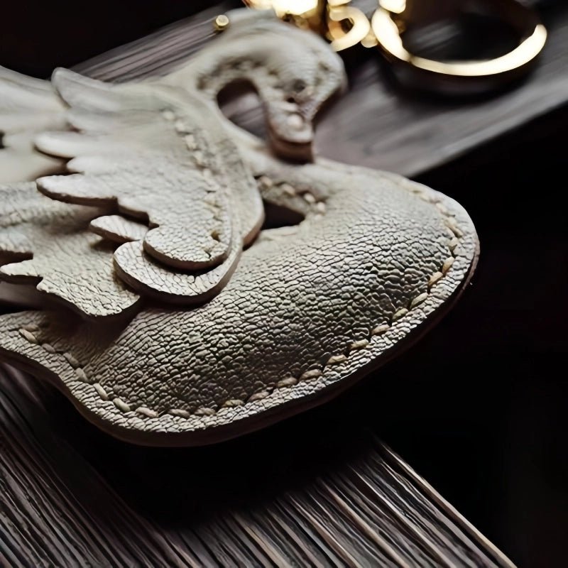 Elegant Black and White Swan Bag Charm – Original Design, Premium Leather, Handcrafted Accessory, Keychain for Women, Ideal for Unique Gifts - shewearing