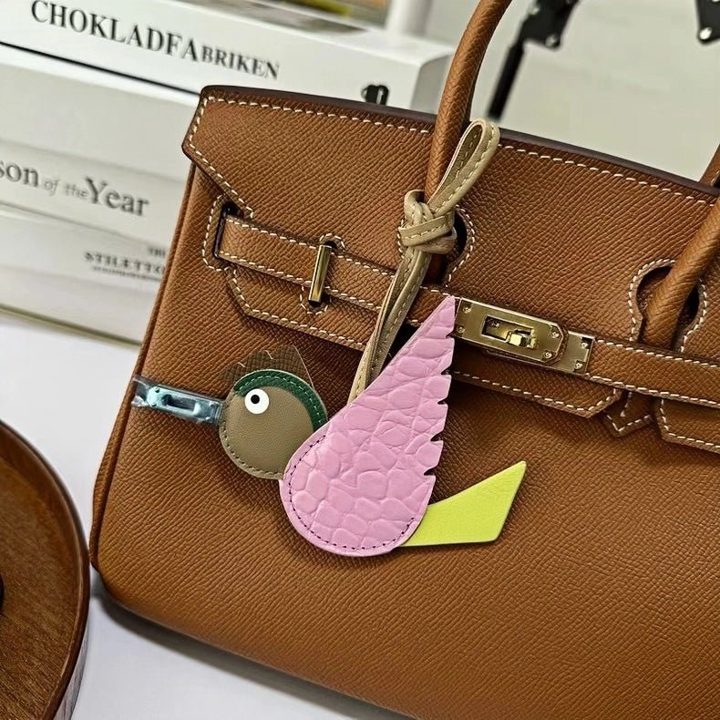 Flying Lovebird Charm – Handcrafted Genuine Leather Bag Accessory | Symbol of Freedom and Affection - shewearing