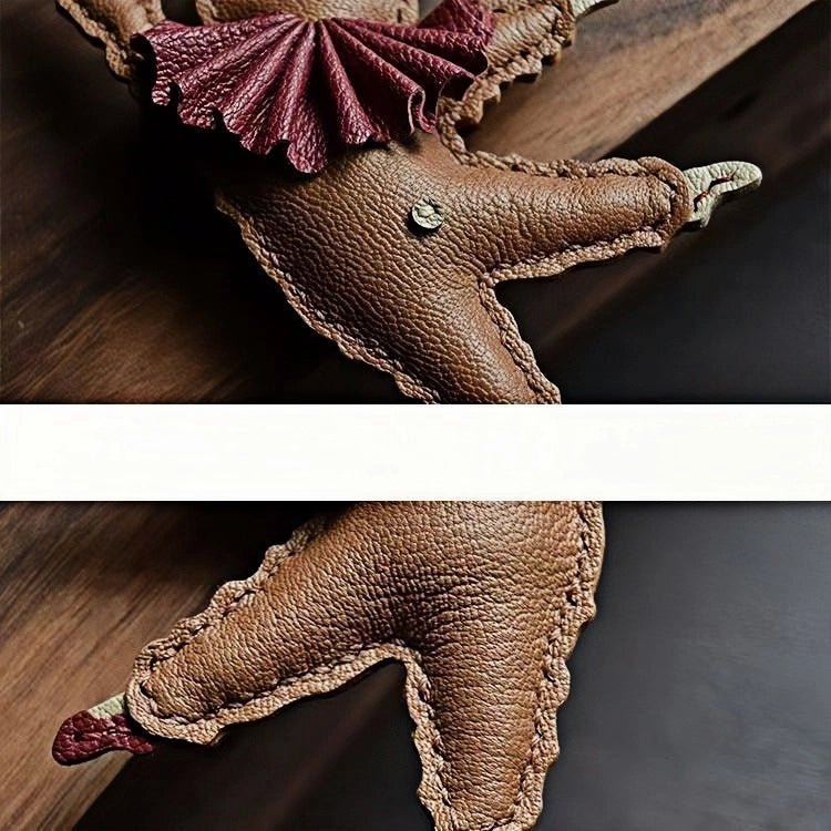 Handcrafted Ballet Bear Bag Charm – Full - Grain Lambskin, Elegant & Playful, Perfect Gift for Her - shewearing