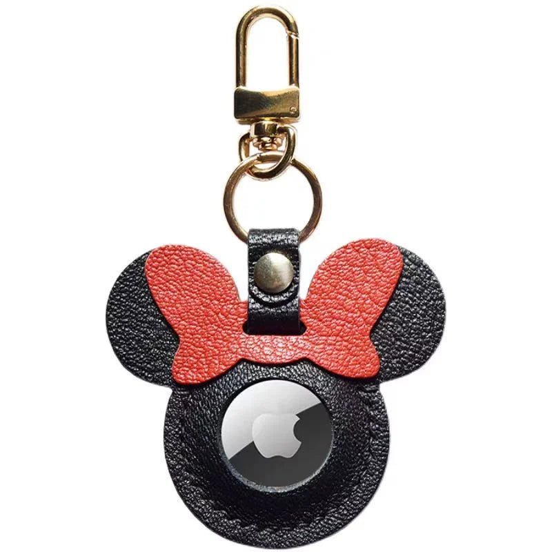 Handcrafted Leather AirTag Holder – Premium Full - Grain Goatskin Case for Apple AirTag | Secure & Stylish Anti - Loss Keychain Charm - shewearing