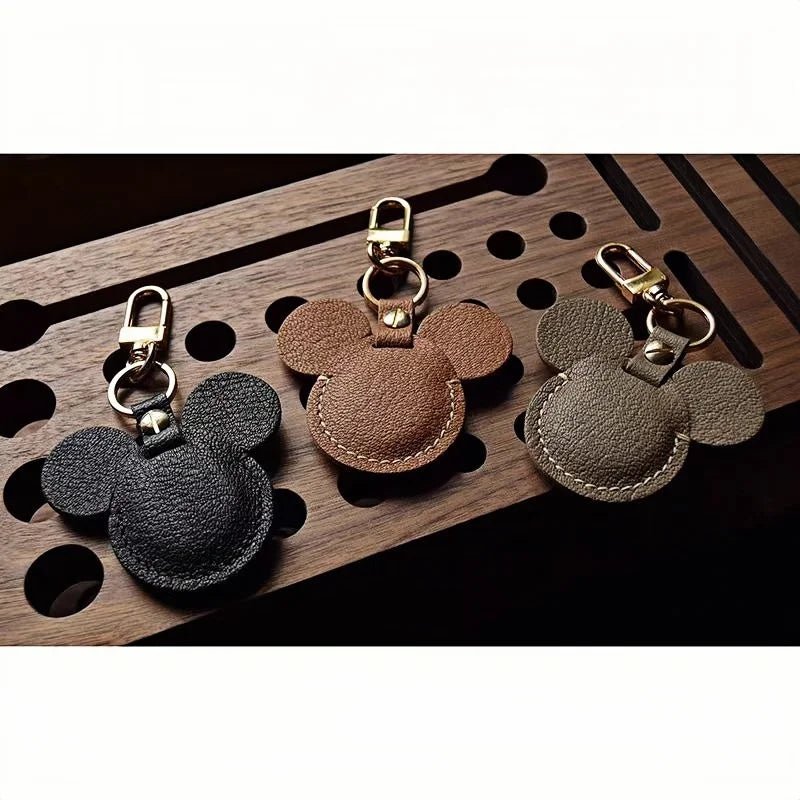 Handcrafted Leather AirTag Holder – Premium Full - Grain Goatskin Case for Apple AirTag | Secure & Stylish Anti - Loss Keychain Charm - shewearing