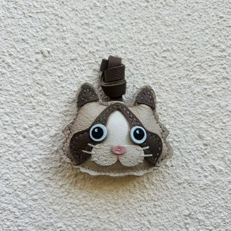 Handcrafted Leather Cat Breed Charm – British Shorthair, Ragdoll, Devon Rex & More - shewearing