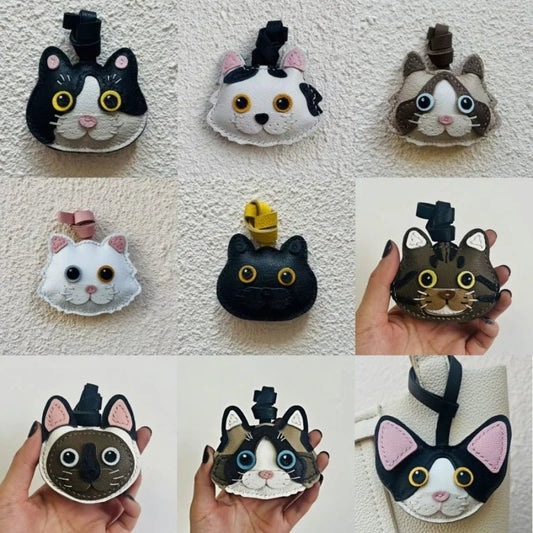 Handcrafted Leather Cat Breed Charm – British Shorthair, Ragdoll, Devon Rex & More - shewearing