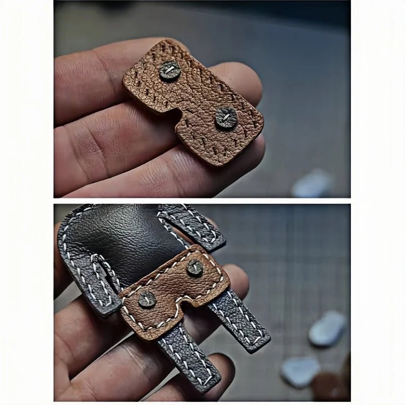 Handcrafted Leather Doll Charm – French Goatskin Keychain for Bags, Unisex Birthday Gift, Unique Trendy Style - shewearing