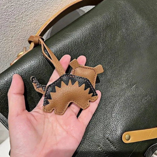 Handcrafted Leather Tiger Bag Charm – Unique Designer Keychain & Accessories Gift - shewearing