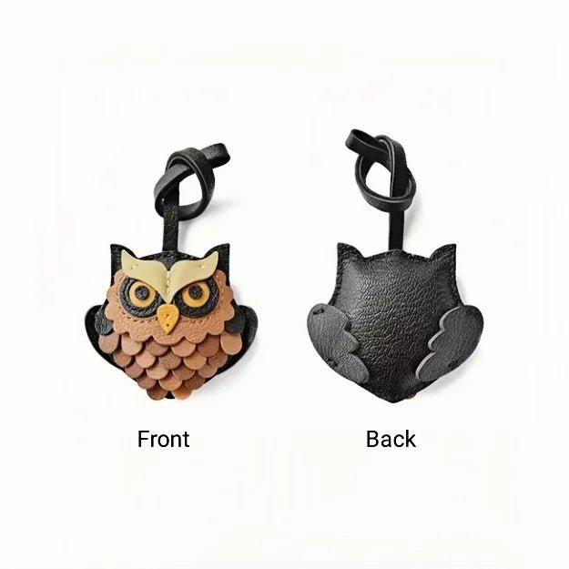Handcrafted Owl Leather Bag Charm | Keychain | Premium Quality | Unique and Sophisticated Design - shewearing